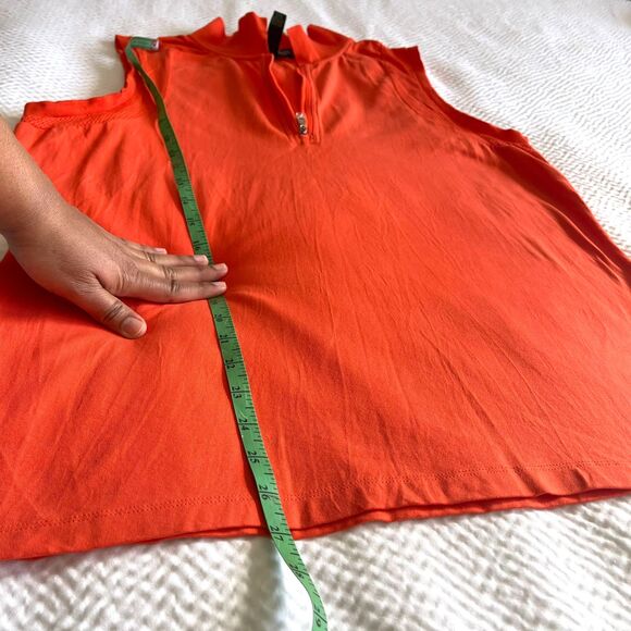 Lauren Active Ralph Lauren LRL Women's Tshirt Orange Sleeveless Top Size XL - Picture 5 of 8